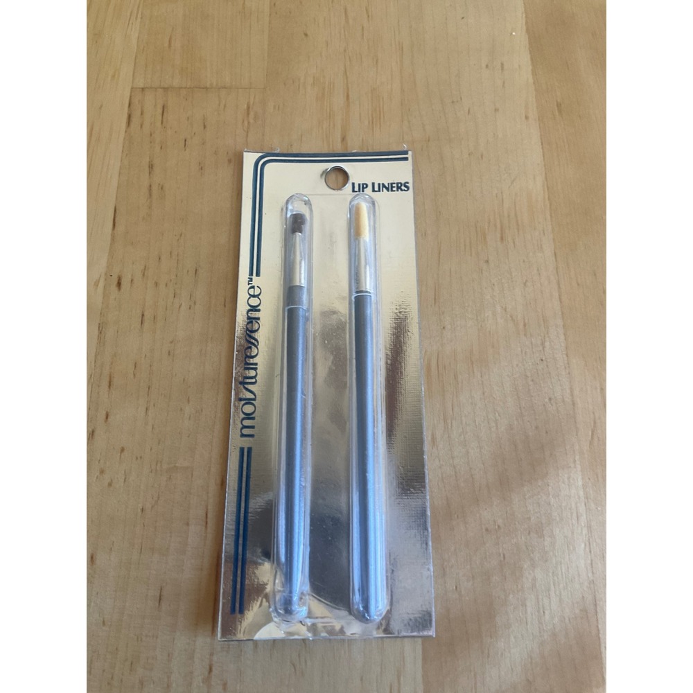 Moisturessence Lip Liner Brush Set Natural Hair & Foam Tip Applicators Vintage
